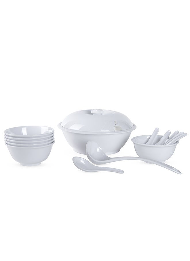 Trust 15-Piece Melamine Soup Set White 10 inches  - Image 1