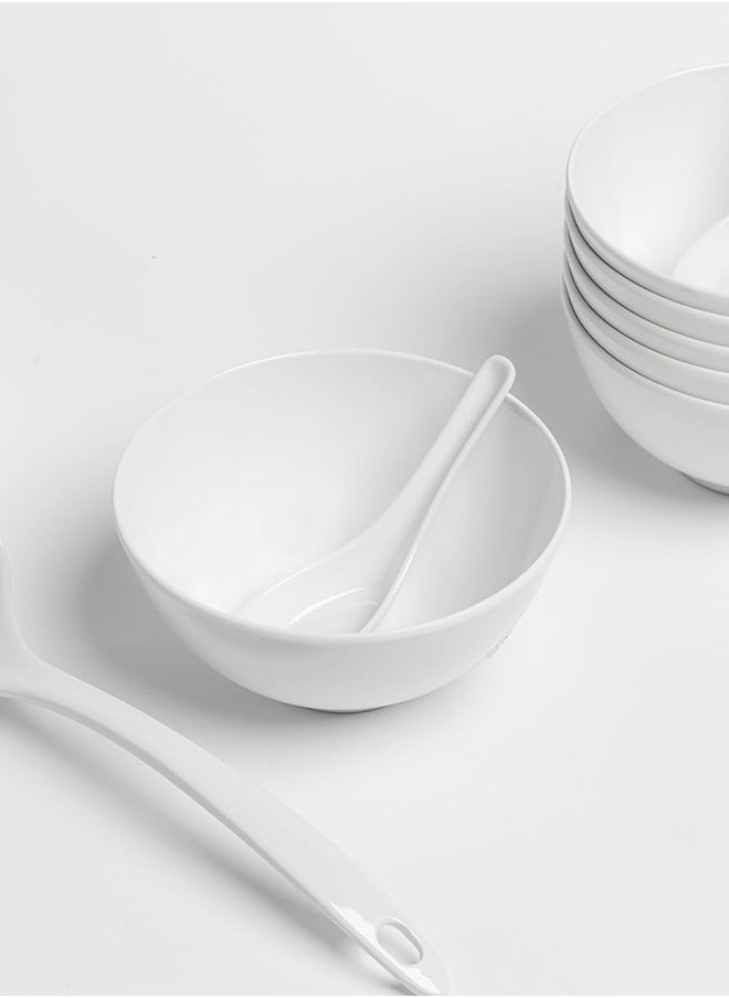 Trust 15-Piece Melamine Soup Set White 10 inches  - Image 3