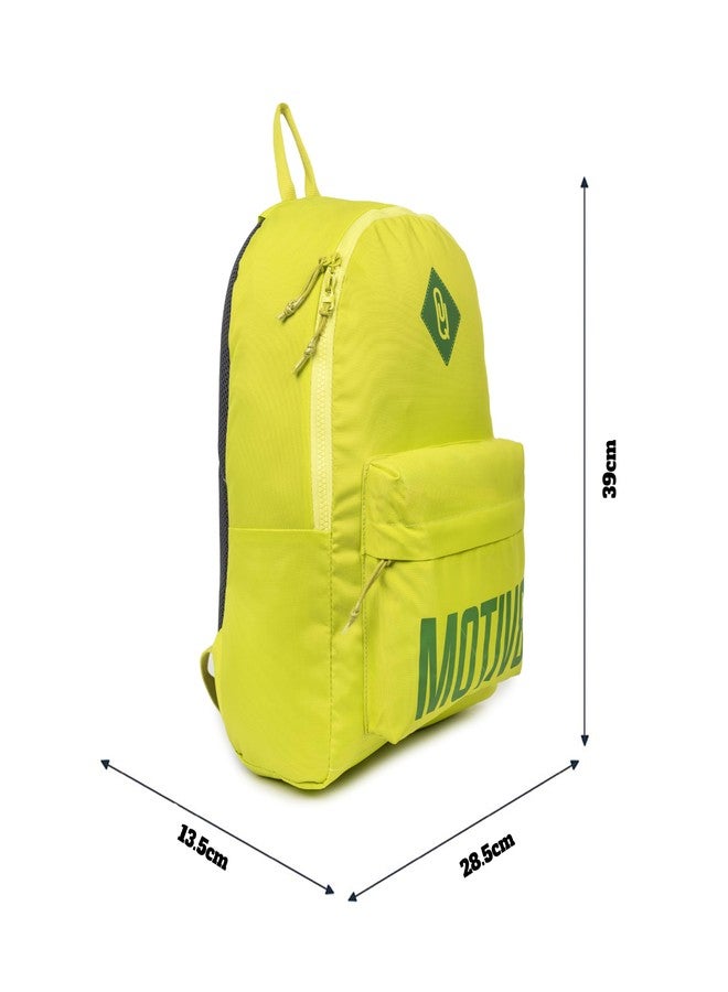 QIPS MOTIV8 School Backpack for Kids - Lightweight & Water-Resistant Tuition Bag with Cushioned Back - Unisex Travel Daypack for Boys & Girls - Daily Use Book Bag - Neon Green - Image 3