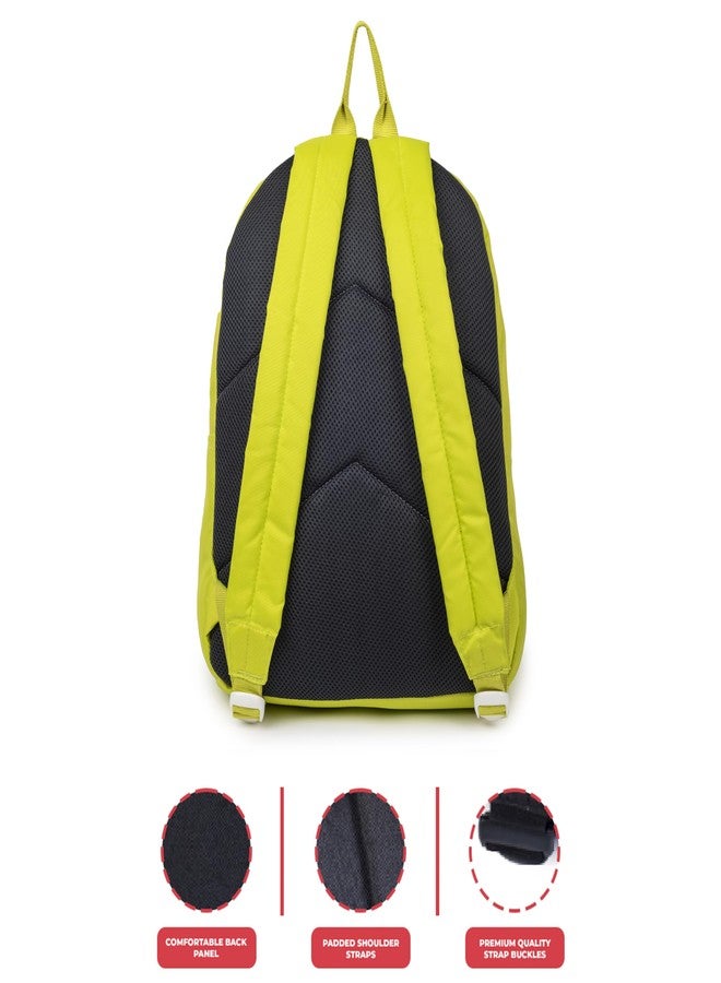 QIPS MOTIV8 School Backpack for Kids - Lightweight & Water-Resistant Tuition Bag with Cushioned Back - Unisex Travel Daypack for Boys & Girls - Daily Use Book Bag - Neon Green - Image 5