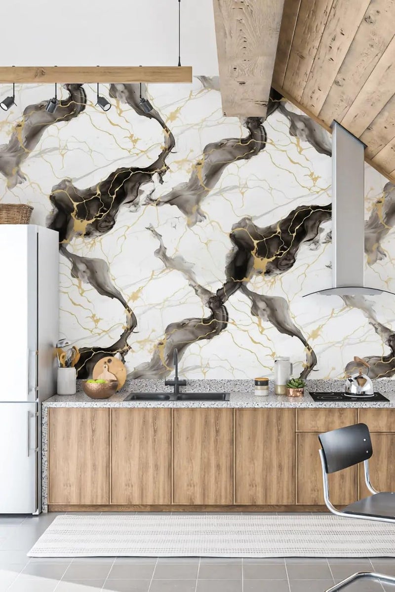 REXOTEX Vinyl Marble Countertop Contact Paper Waterproof Peel and Stick Wallpaper for Bathroom Look Vinyl Wall Paper, Solid (60 * 200 CM) (94) - Image 2