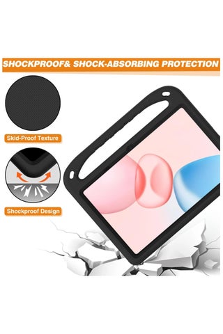 Heavy Duty Kids Case Compatible with Honor Pad 10 12.1 inch 2025, Light Weight Shock Proof Handle Stand Kids Friendly Protective Cover Case (Black) - view 5