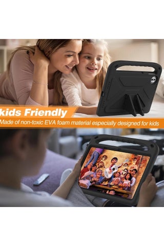 Heavy Duty Kids Case Compatible with Honor Pad 10 12.1 inch 2025, Light Weight Shock Proof Handle Stand Kids Friendly Protective Cover Case (Black) - view 3