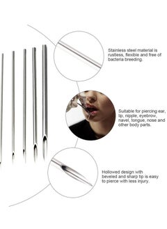 ZVEV 1 Set Piercing Kit Stainless Steel Lip Tongue Button Rings Piercing Jewelry，Sterile Belly Body Ring Needle Sets Cartilage Tools Body Jewelry  - Image 2
