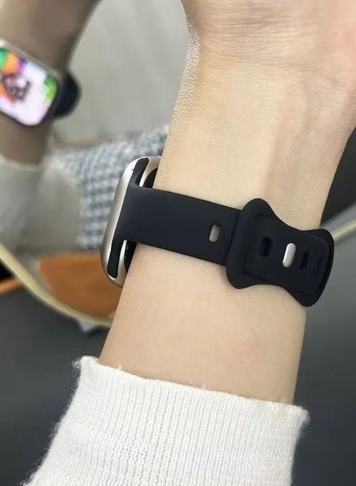 Sport Silicone Band Compatible with Apple Watch Bands 40mm 38mm 41mm 42mm （S10 S11） Women Men,Soft Wristband Waterproof Replacement Sport Strap for iWatch Bands Series 11 10 9 8 7 6 5 4 3 2 1 SE - Image 3