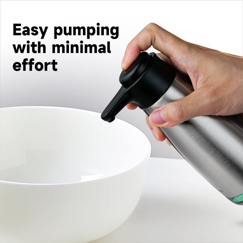 AIKE 15fl.oz Stainless Steel Liquid Soap Dispenser for Dish and Hand Soap - Image 3