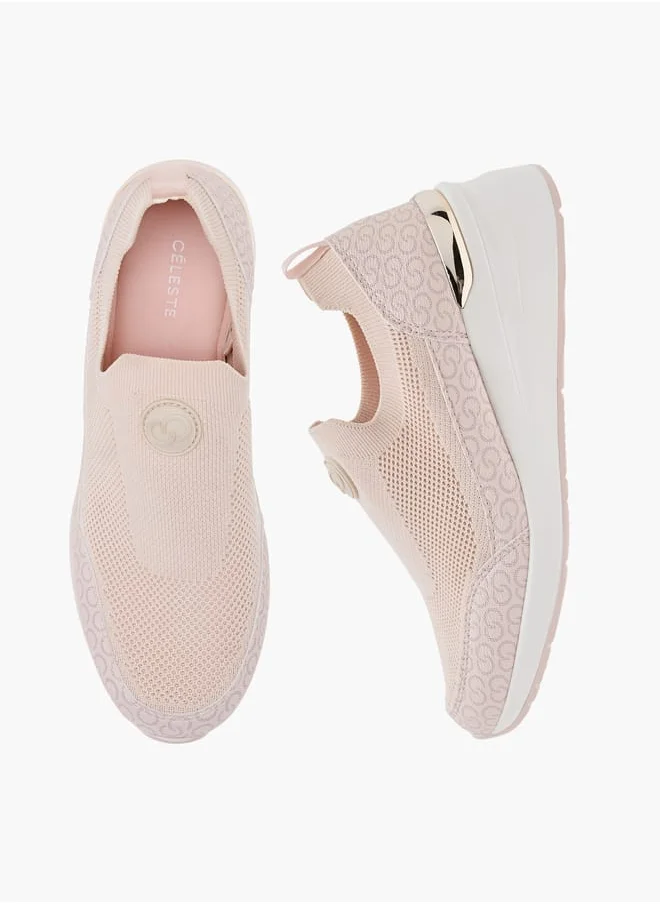 سيليست Women's Logo Detail Slip-On Sneakers