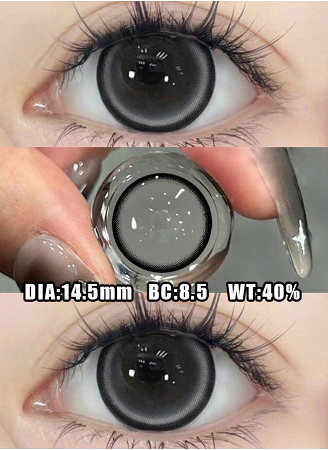 Mill Creek Mill creek Color Contact Lenses 14.5MM HEMA+NVP Lenses Yearly Use1 pair of 2 White Glasses  - Image 3