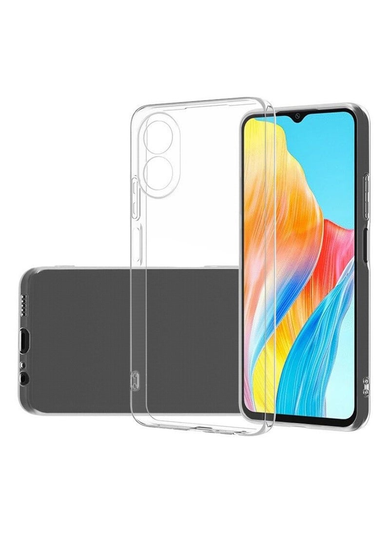 Techie غطاء خلفي شفاف مضاد للصدمات من TPU ناعم الزوايا فائق النحافة لهاتف أوبو A38 - Image 1