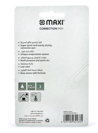 3-Piece Metal Tip Correction Pen 12ml Content - view 3