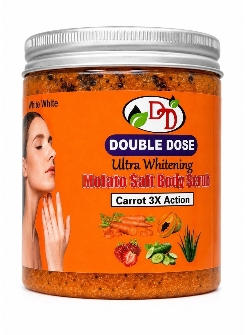 DOUBLE DOSE Ultra Whitening Molato Salt Body Scrub Carrot 3X Action 580 g - Image 1