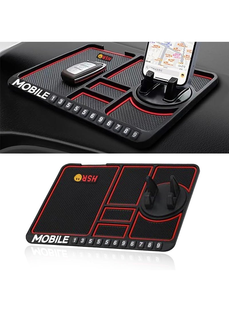 Non-slip car dashboard mat, multi-functional car mobile phone holder, write your mobile number on it - Image 1
