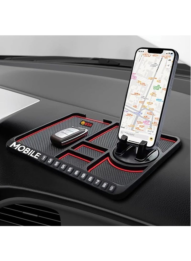 Non-slip car dashboard mat, multi-functional car mobile phone holder, write your mobile number on it - Image 2