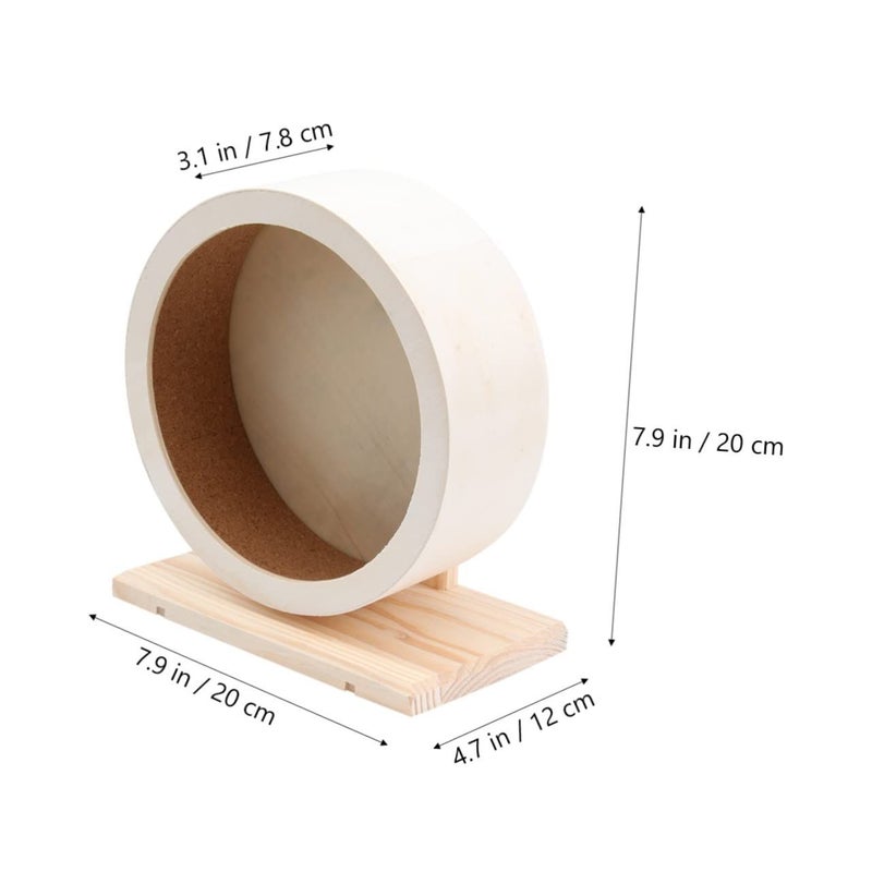 Wooden Silent Exercise Wheel for Dwarf Hamsters and Hedgehogs Sturdy Small Pet Toy - Image 3