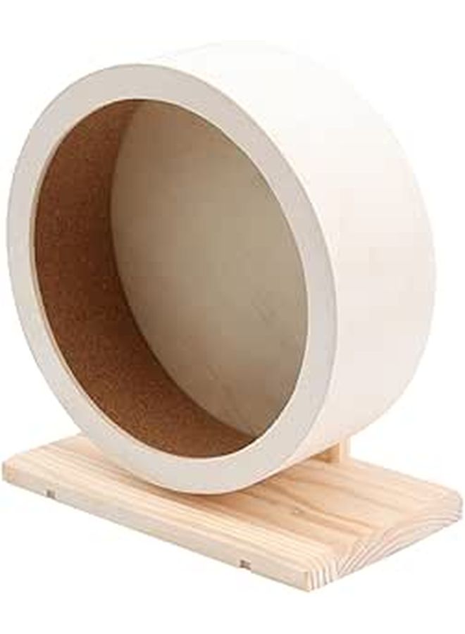 Wooden Silent Exercise Wheel for Dwarf Hamsters and Hedgehogs Sturdy Small Pet Toy - Image 1