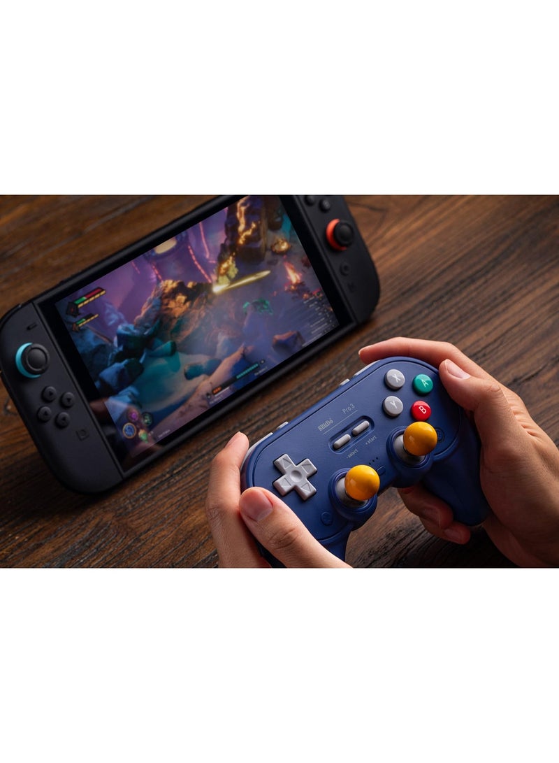 8بت دو وحدة تحكم بلوتوث 8BitDo Pro 3 لأجهزة Switch/Switch 2 - عصي تحكم TMR، أزرار ABXY قابلة للتبديل، أزرار خلفية احترافية، قاعدة شحن، مستشعرات هول، متوافقة مع أنظمة Windows وApple وSteamOS وAndroid - لون بنفسجي - Image 5