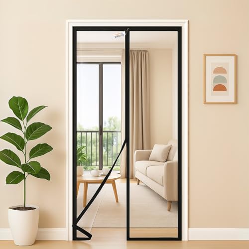 Royalkart® Transparent PVC Magnetic Door Curtain | Hands Free Self-Closing Screen | Blocks Insects & Outside Dust | Clear See-Through Screen for Home, Kitchen, AC Room, Shop | Door Size- 100cm x 210cm - Image 1