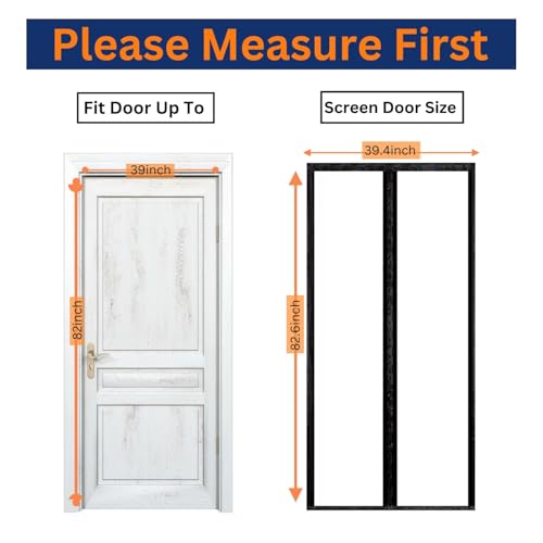Royalkart® Transparent PVC Magnetic Door Curtain | Hands Free Self-Closing Screen | Blocks Insects & Outside Dust | Clear See-Through Screen for Home, Kitchen, AC Room, Shop | Door Size- 100cm x 210cm - Image 3