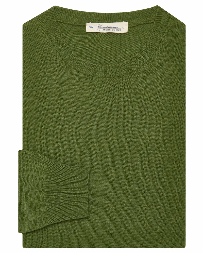 Camicissima ROUND NECK BLEND CASHMERE CREW NECK SWEATER