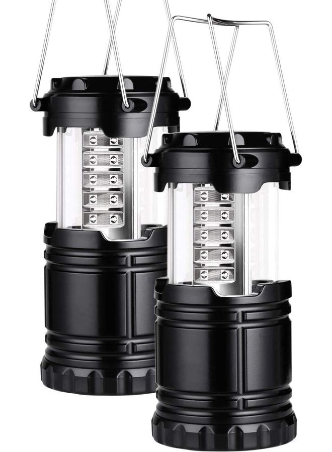 2-Piece Portable LED Camping Lantern Warm White - Image 1