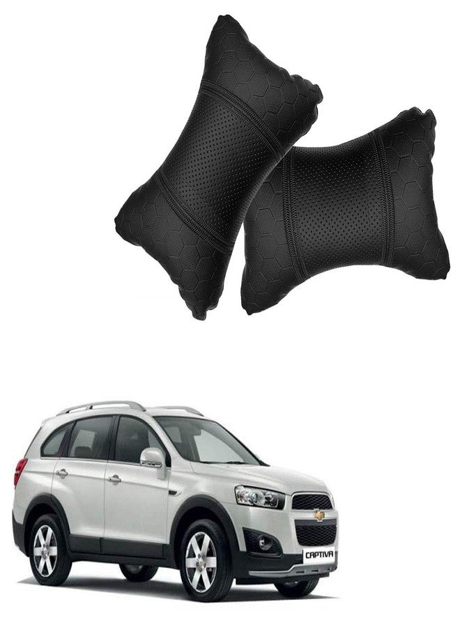 Adroitz Black Car Cushion in Football Design Material Leatherette_1473 - Image 1