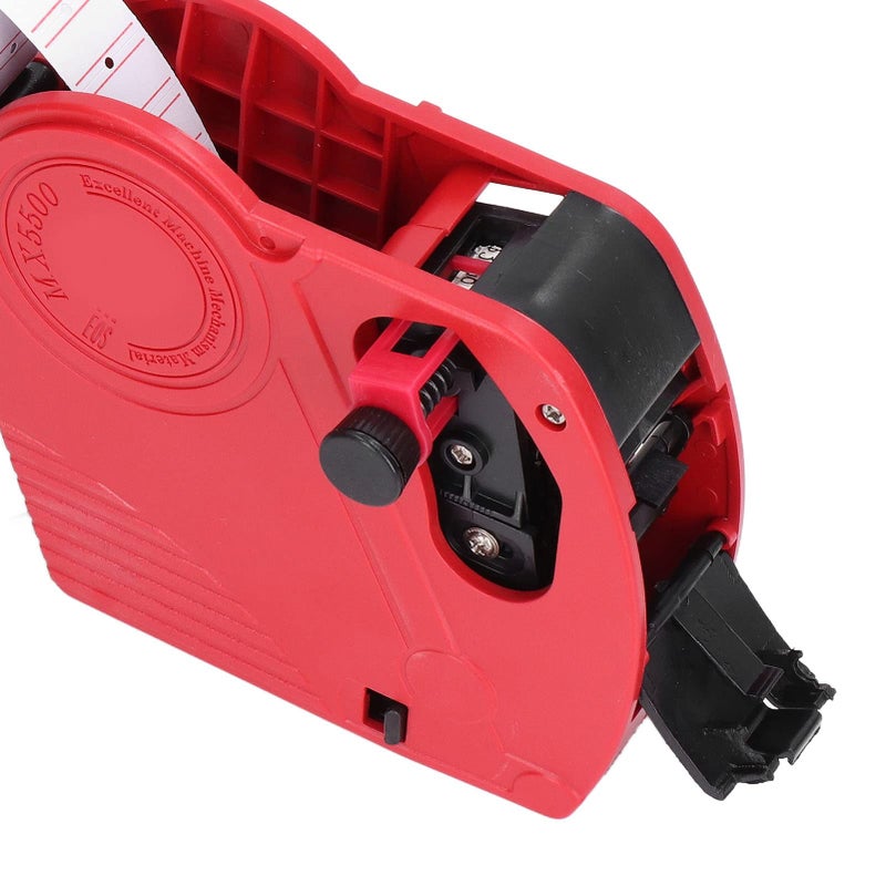 Portable Manual Labeling Machine 8 Digits Tag Maker Red Cart For Home Use - Image 3