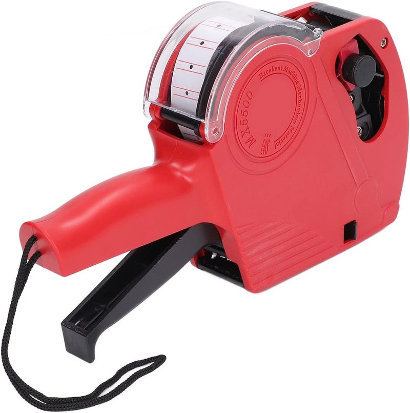 Portable Manual Labeling Machine 8 Digits Tag Maker Red Cart For Home Use - Image 1
