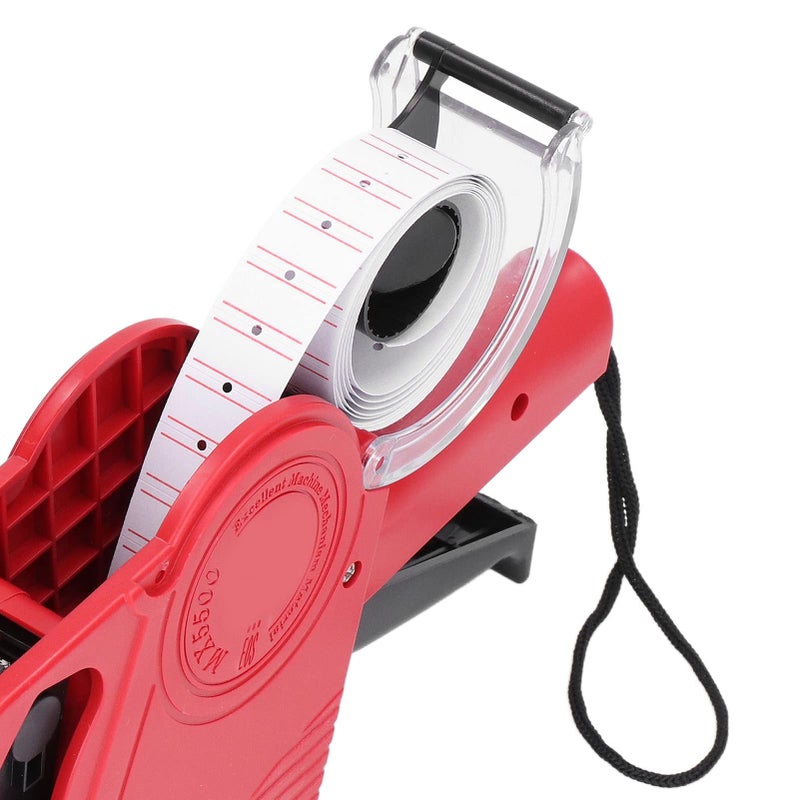 Portable Manual Labeling Machine 8 Digits Tag Maker Red Cart For Home Use - Image 5