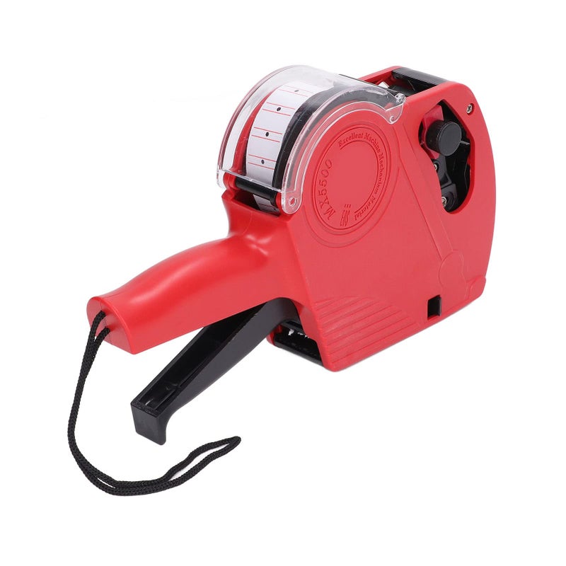 Portable Manual Labeling Machine 8 Digits Tag Maker Red Cart For Home Use - Image 2