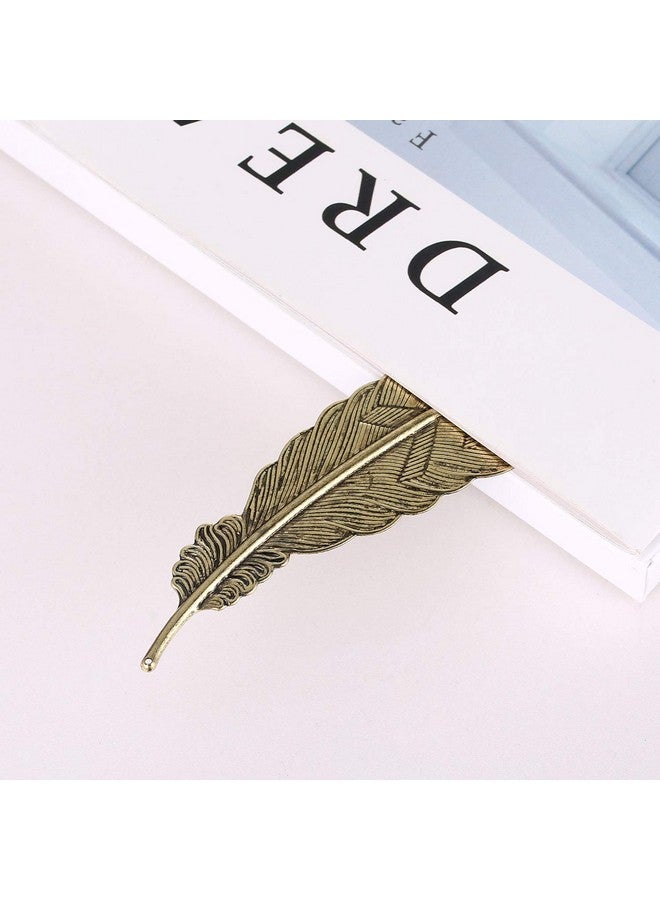 ONWON 16 Pieces Metal Feather Bookmarks Assorted Vintage Feather Shape Book Marker Feather Ornament Metal Bookmark, Simple Elegant And Thin, Gifts For Book Lovers - Image 4