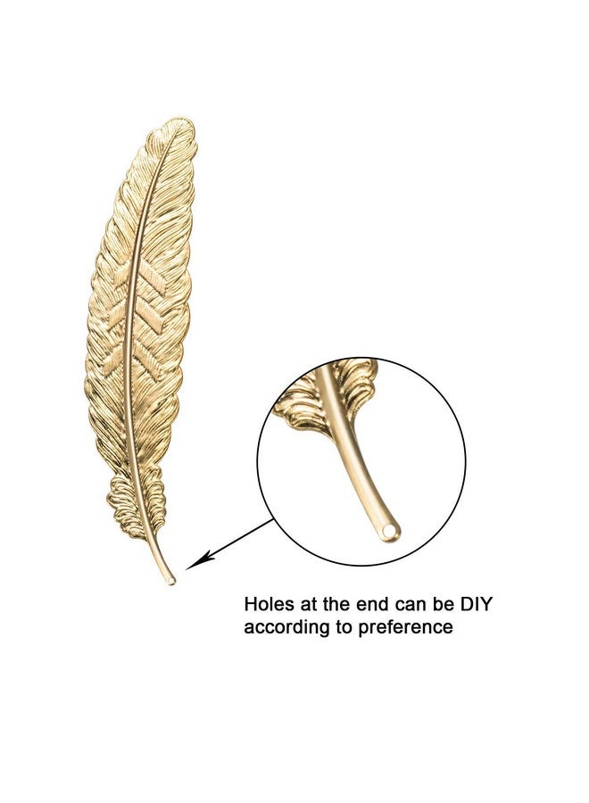 ONWON 16 Pieces Metal Feather Bookmarks Assorted Vintage Feather Shape Book Marker Feather Ornament Metal Bookmark, Simple Elegant And Thin, Gifts For Book Lovers - Image 3