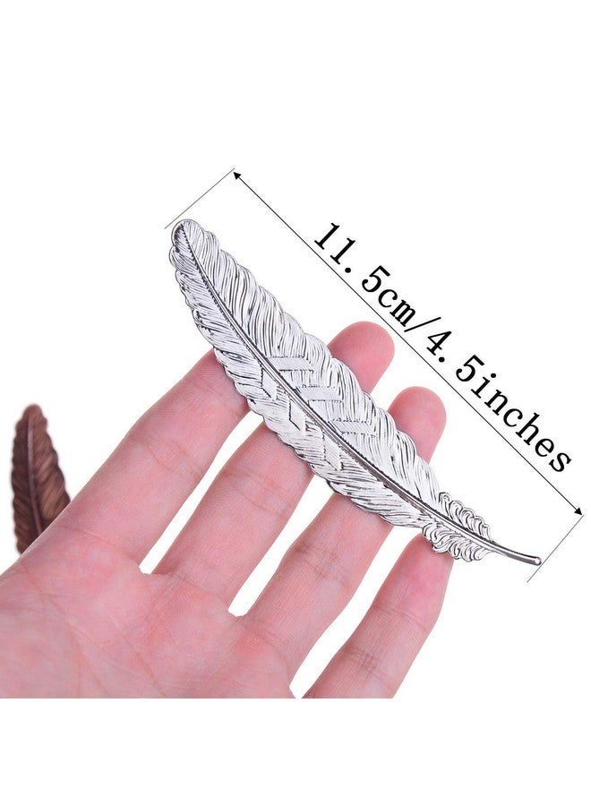 ONWON 16 Pieces Metal Feather Bookmarks Assorted Vintage Feather Shape Book Marker Feather Ornament Metal Bookmark, Simple Elegant And Thin, Gifts For Book Lovers - Image 2