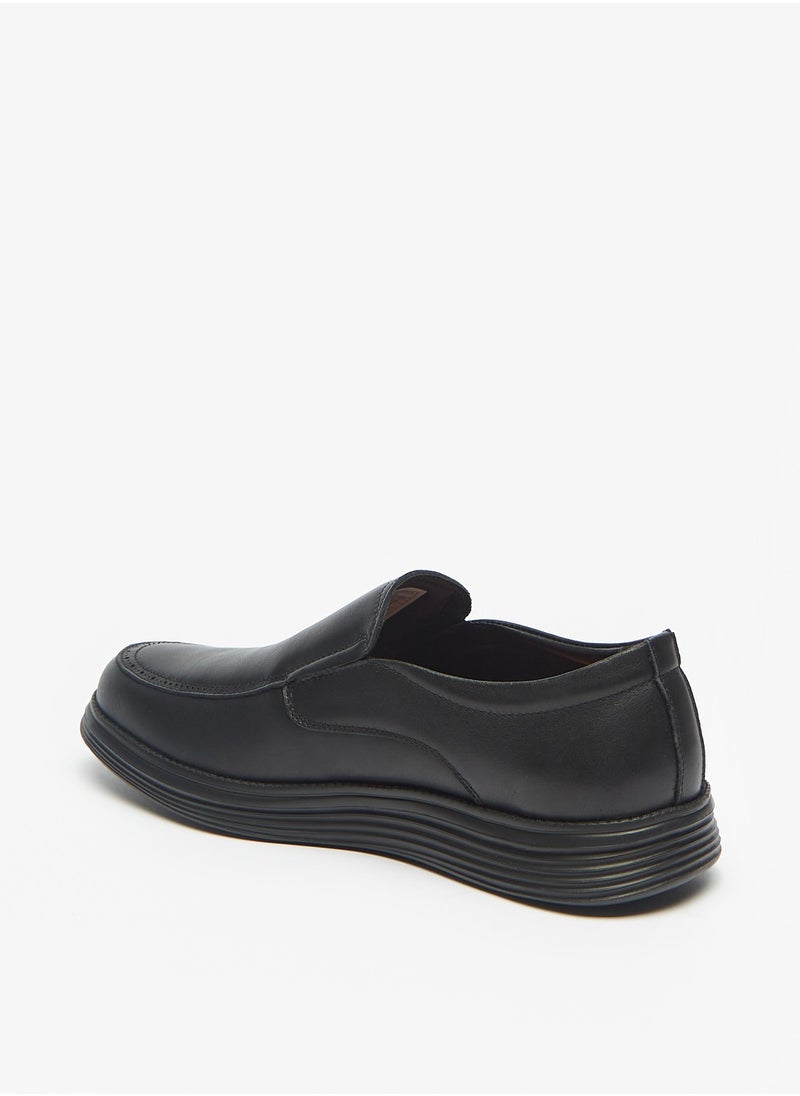 Le Confort - Mens Solid Slip On Leather Loafers - Image 1