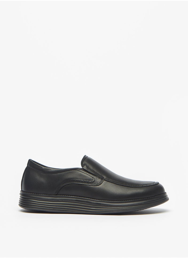 Le Confort - Mens Solid Slip On Leather Loafers - Image 1