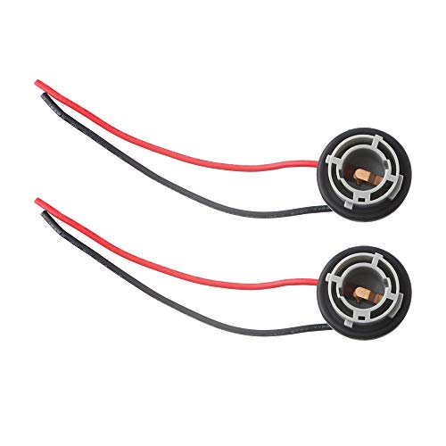 GLL Standard 1156 LED Bulbs Socket Holder Auto Car Plastic Waterproof Turn Signal Tail Stop Rear Brake Light Base Harness Plugs Connectors Pre-wired Wiring Sockets - Image 1
