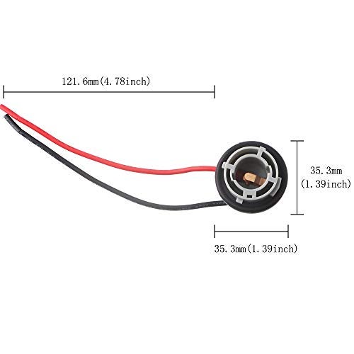 GLL Standard 1156 LED Bulbs Socket Holder Auto Car Plastic Waterproof Turn Signal Tail Stop Rear Brake Light Base Harness Plugs Connectors Pre-wired Wiring Sockets - Image 2