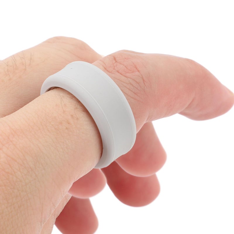Zunate Silicone Ring Cover, Elastic Ring Cover for Smart Rings, Silicone Ring Protector, Scratch Wedding Band Ring Cover for Men Woman (grey) - Image 4