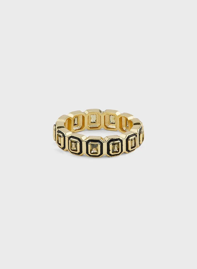 LUV AJ Bezel Ballier Rings