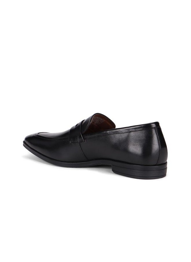 LOUIS PHILIPPE - Louis Philippe Men's Black Formal Leather Slip-Ons (8 UK) - Image 1