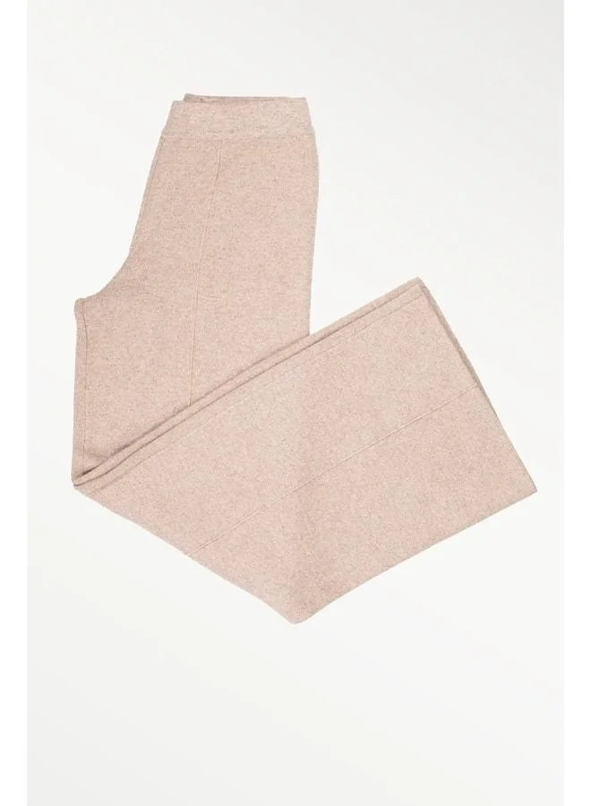 Mısırlı 1951 Camel Textured Wide-Leg Women's Pants