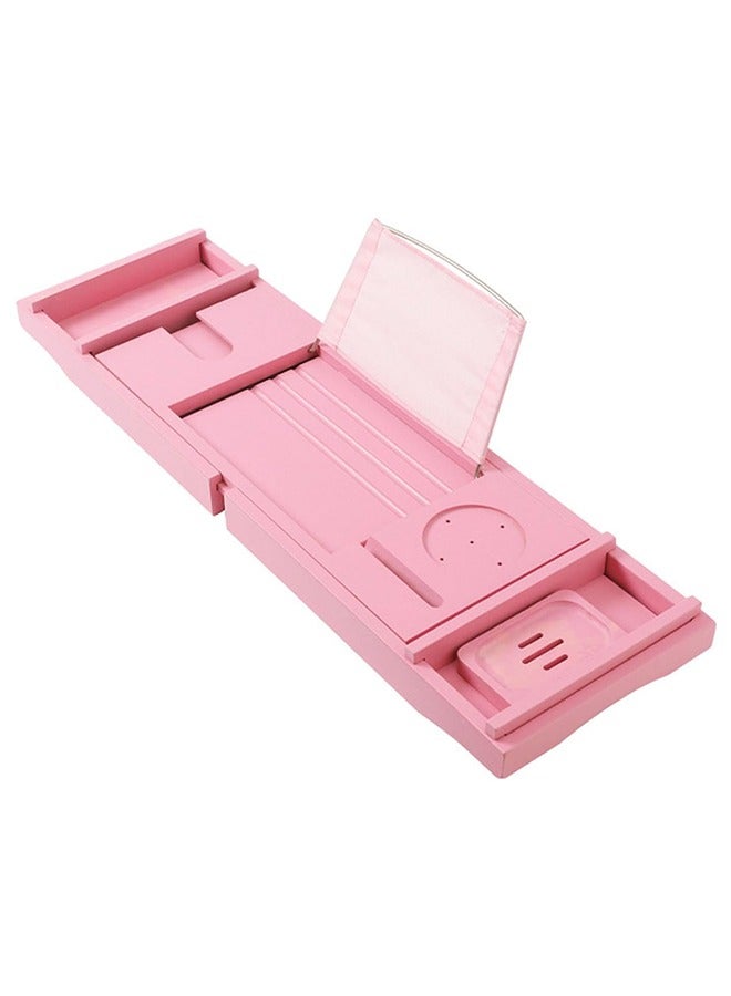 Bukela Foldable Bathtub Caddy Tray for Tub with Wine Glass Holder Book Phone Tablet Holder Adjustable Bathtub Free Soap Holder - Image 2