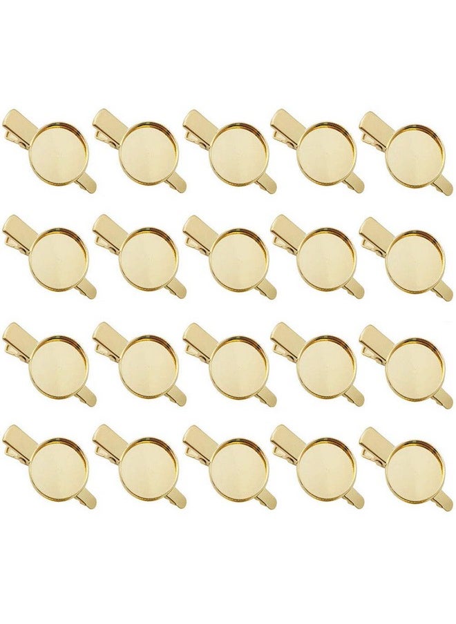 Teensery 20 Pcs Blank Hair Clips Alligator Hair Clips Clamps Bases With 18Mm Round Blank Cabochon Setting Tray For Diy Hair Accessories Making  - Image 1