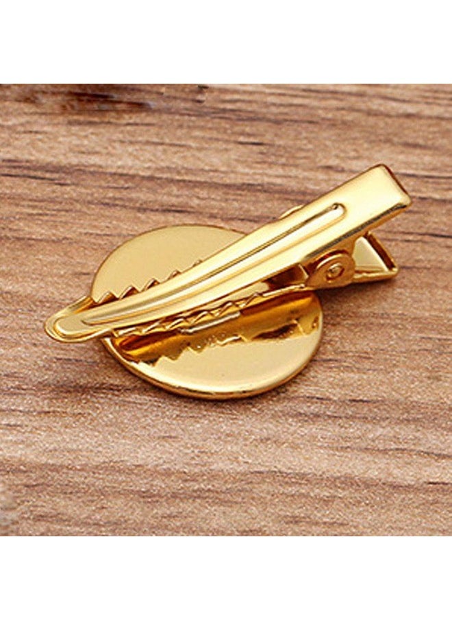 Teensery 20 Pcs Blank Hair Clips Alligator Hair Clips Clamps Bases With 18Mm Round Blank Cabochon Setting Tray For Diy Hair Accessories Making  - Image 3