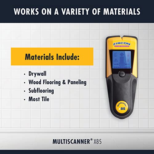 Zircon x85 Center Finding Stud Finder with AC Live Wire Detection and Thermal Wall Scanner for Detecting Water-Filled PEX Tubing up to 2 inches Deep - Image 5