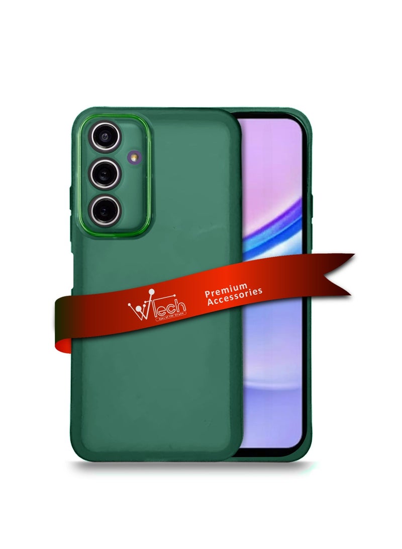 دبليو تيك Samsung Galaxy A16 5G 2024 غطاء خلفي ناعم وشفاف من السيليكون TPU لهاتف Samsung Galaxy A16 5G 2024 أنيق مطلي بالكهرباء - أخضر داكن - Image 1