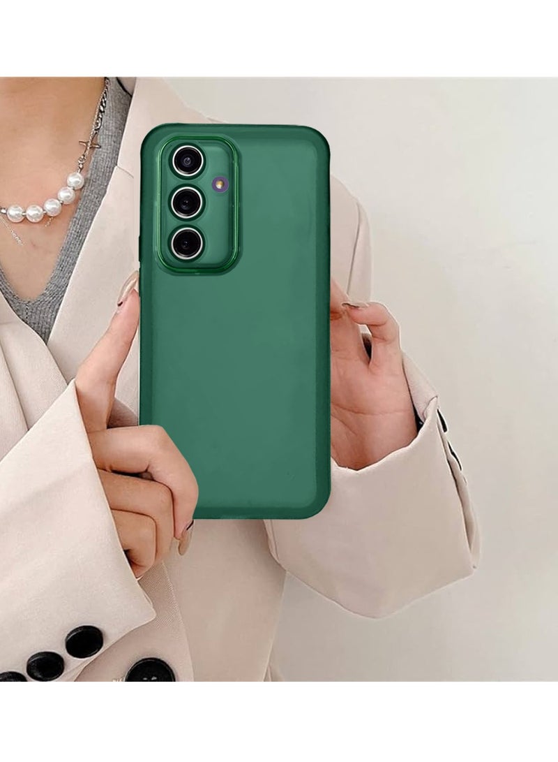 دبليو تيك Samsung Galaxy A16 5G 2024 غطاء خلفي ناعم وشفاف من السيليكون TPU لهاتف Samsung Galaxy A16 5G 2024 أنيق مطلي بالكهرباء - أخضر داكن - Image 4
