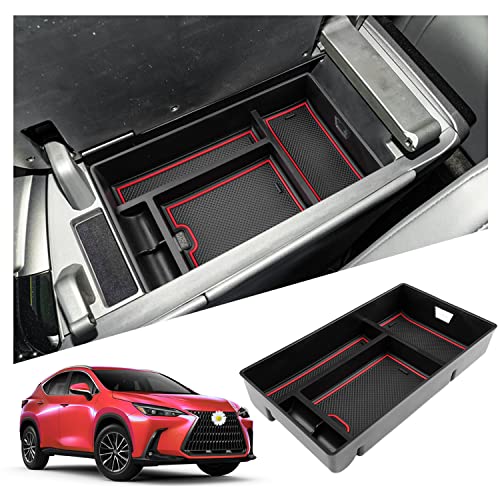 Ruiya for Lexus NX Center Console Organizer for 2022-2025 Lexus NX Console Organizer Lexus NX Accessories Armrest Storage Tray Compatible with 2022 2023 2024 2025 Lexus NX 250/350/350h/450h+ - Image 1