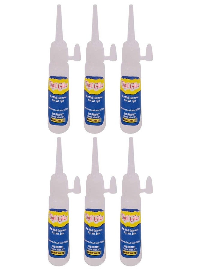 FStyler Nail Glue Super Strong Adhesive For Professional Nail Art Extension (Pack of 6) (White) - Image 2