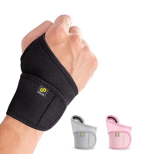 Bracoo Wrist Brace Compression Wrap Adjustable Support Strap for Carpal Tunnel Tendonitis Arthritis Pain Relief Fitness Weightlifting Wristband Left or Right Hand WS10 - Image 2
