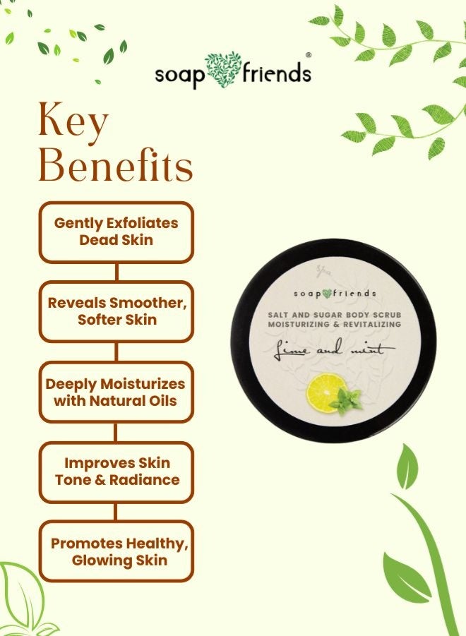 الصابون والأصدقاء مقشر الجسم بملح الليمون والنعناع من سوب آند فريندز - تنظيف عميق للساونا وحمام البخار - 50 جم - Image 3